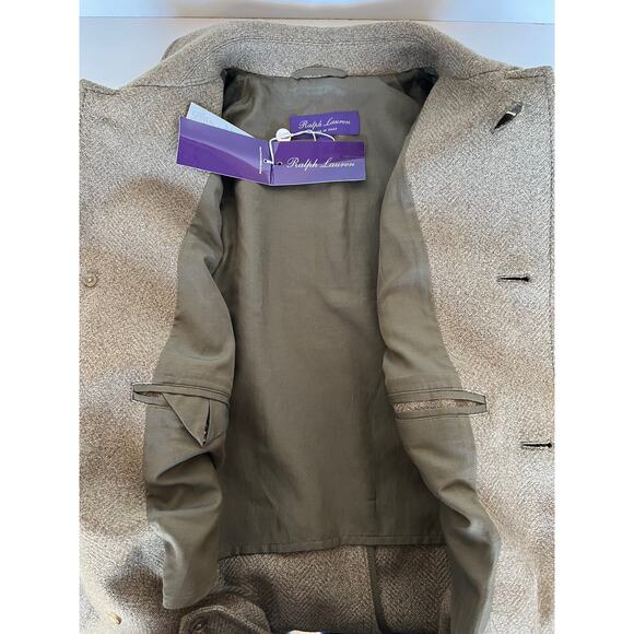 NWT $2995 Ralph Lauren Purple Label Men's Wool/Silk Coat Green Size 40 Italy - Picture 11 of 12
